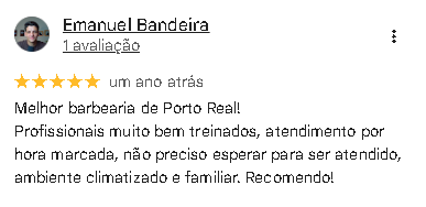 Avaliação de Emanuel Bandeira no Google